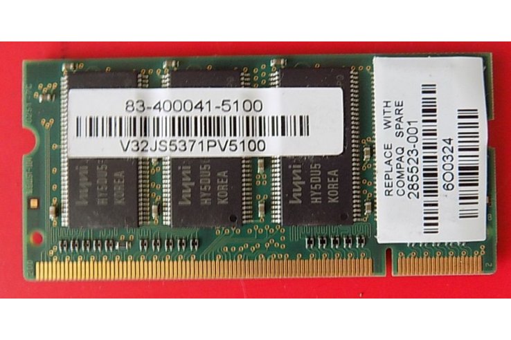 MEMORIA RAM COMPAQ PC2100S-25330 HYMD232M646A6-H AA - CODICE A BARRE 285523-001