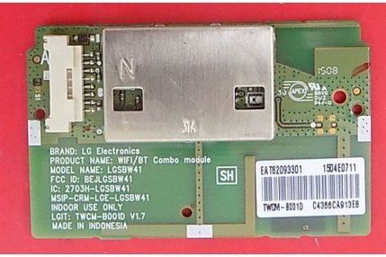 T-con e Scaler TV - Modulo WiFi LG 2703H-LGSBW41 TWCM-B001D V1.7 V1.8 Codice a barre EAT62093301