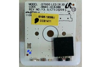  - RICEVITORE IR LED SAMSUNG D7000 LED IR 3D BN41-01638B REV V3.1 - CODICE A BARRE BN96-18099H