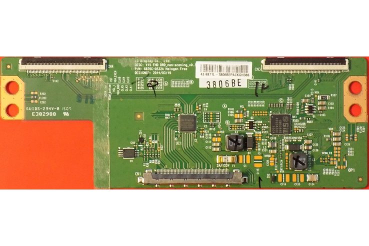 T-Con LG V15 FHD DRD V0.3 6870C-0532A Codice a barre 3806BE