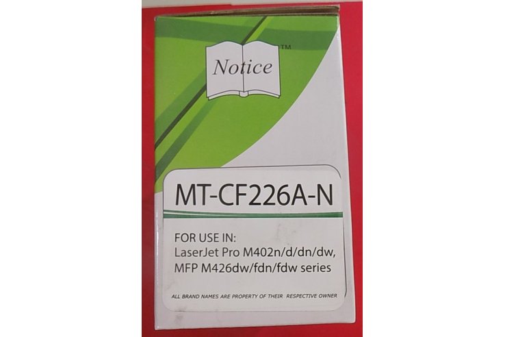 TONER NERO MT-CF226A-N COMPATIBILE CON HP LASERJET PRO M402 N DN DW MFP M426DW FDN FDW