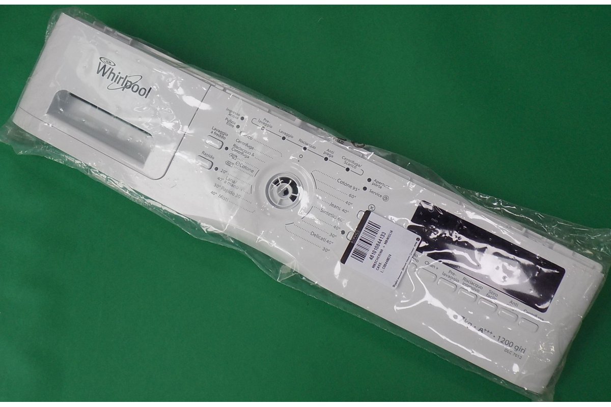 Cruscotto + Maniglia cassetto + pulsanti Lavatrice Whirlpool: DLC 7012  481010844133 Originale Nuovo - Ricambi Ricondizionati