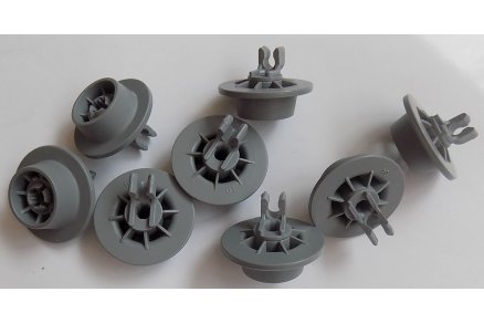 Kit nr 8 Ruote e rulli Cestello inferiore - HOTPOINT LTB 4B019 - Originale  Nuovo - Ricambi Ricondizionati